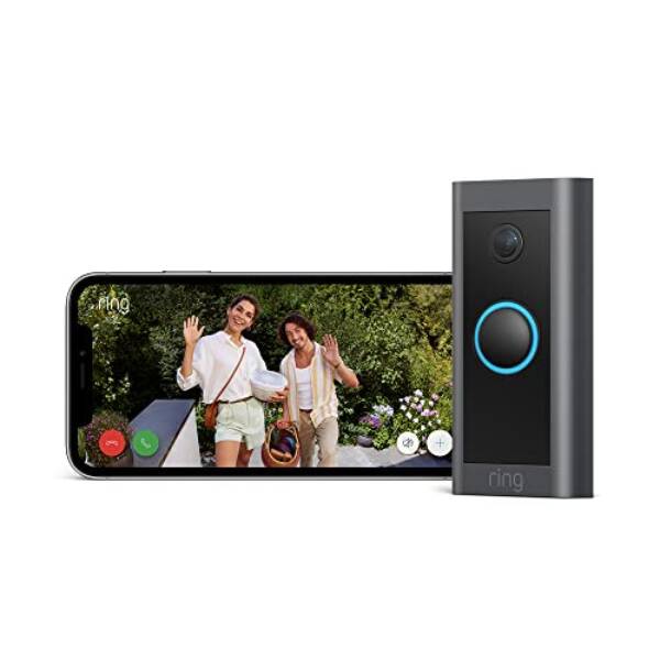 Ring Video Doorbell Wired van Amazon, met HD-video, geavanceerde bewegingsdetectie en bedrade installatie | Met een gratis proefabonnement van 30 dagen op Ring Protect Plan